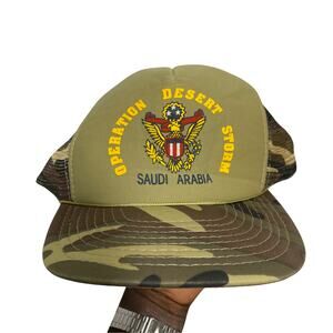 Vintage operation desert storm trucker hat